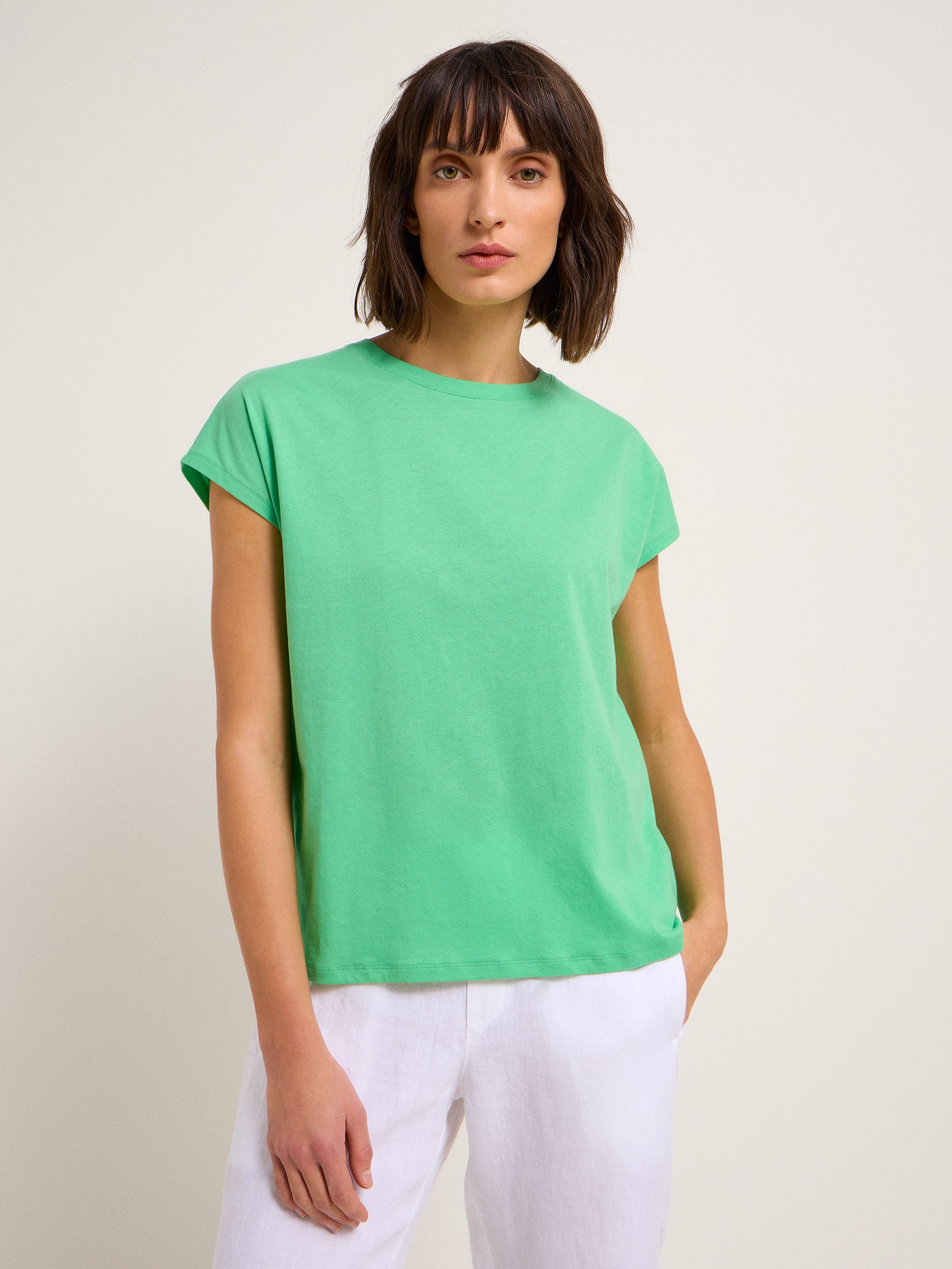 Shirt mit überschnittener Schulter (GOTS)