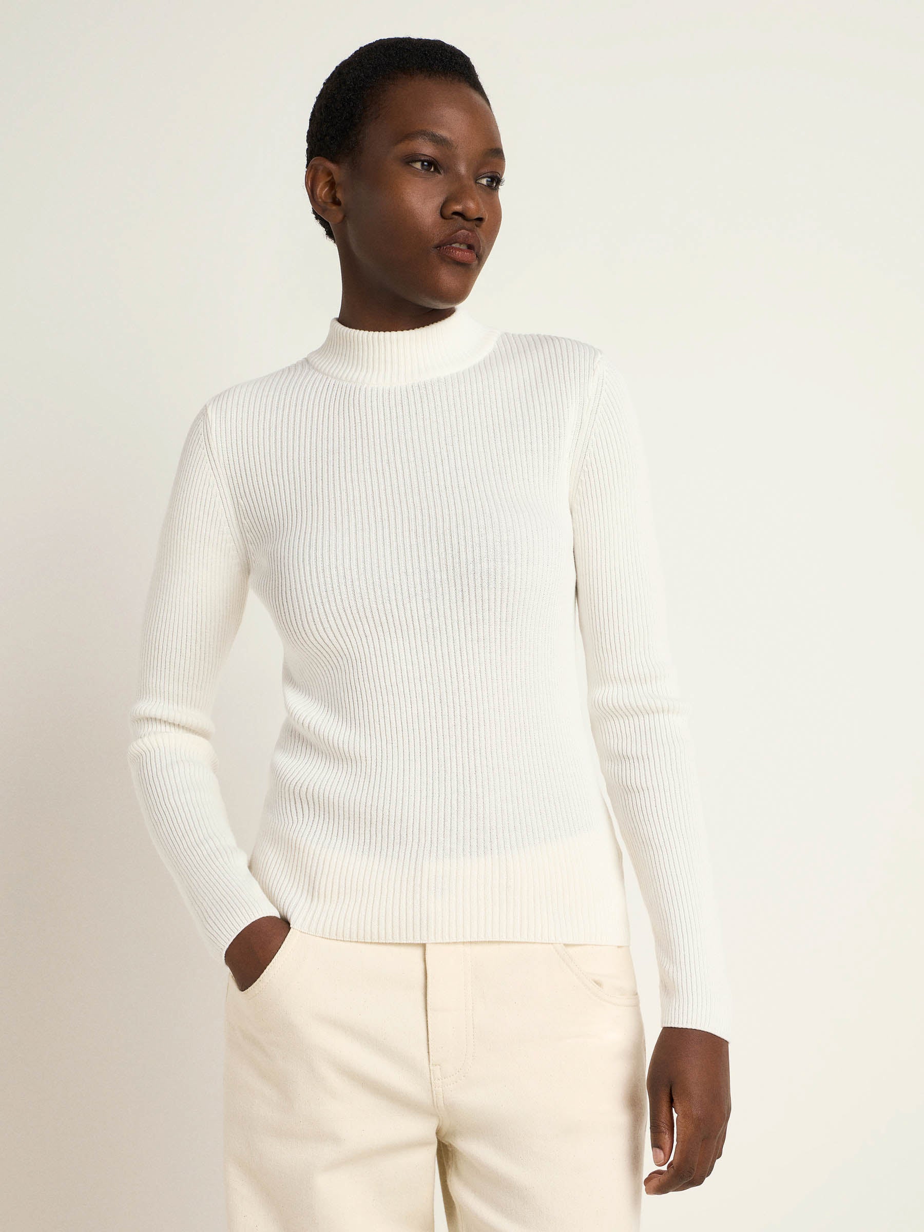 Stehkragenpullover (GOTS)