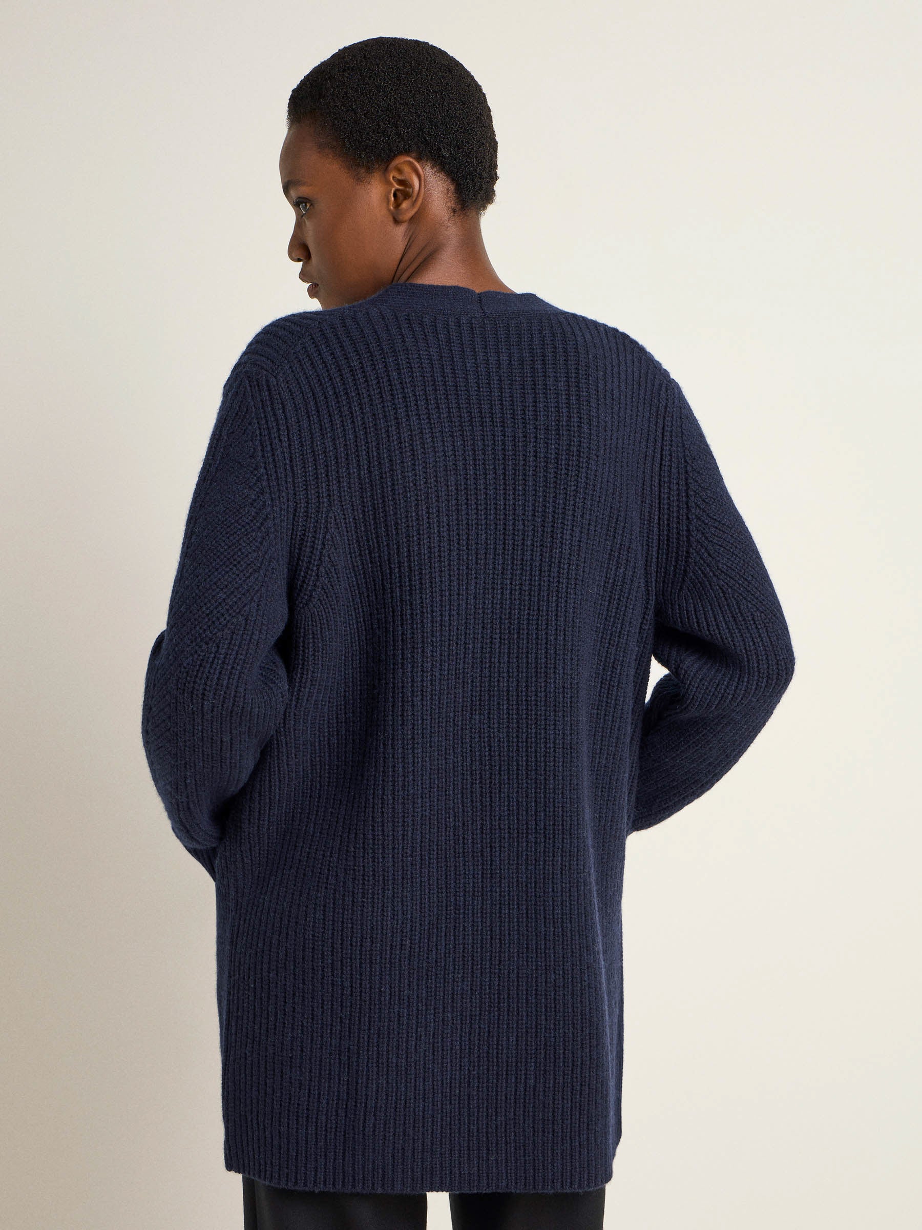 Oversize Strickjacke Grobstrick Lang Langer Cardigan Damen