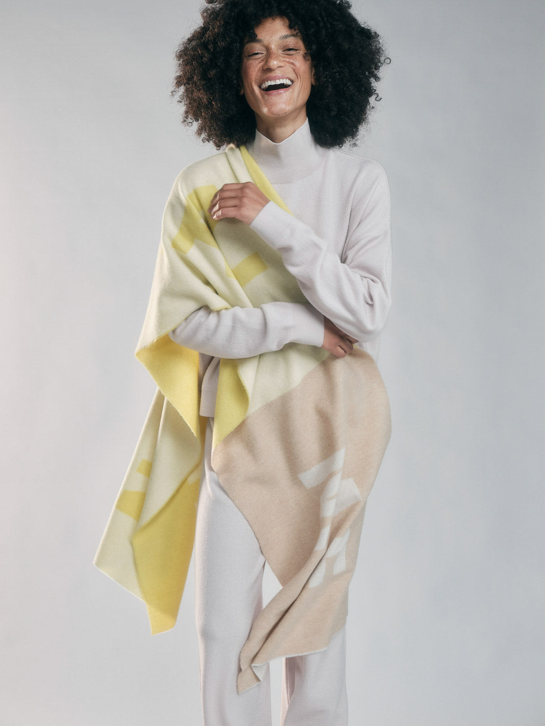 Scarf with intarsia Natural Me