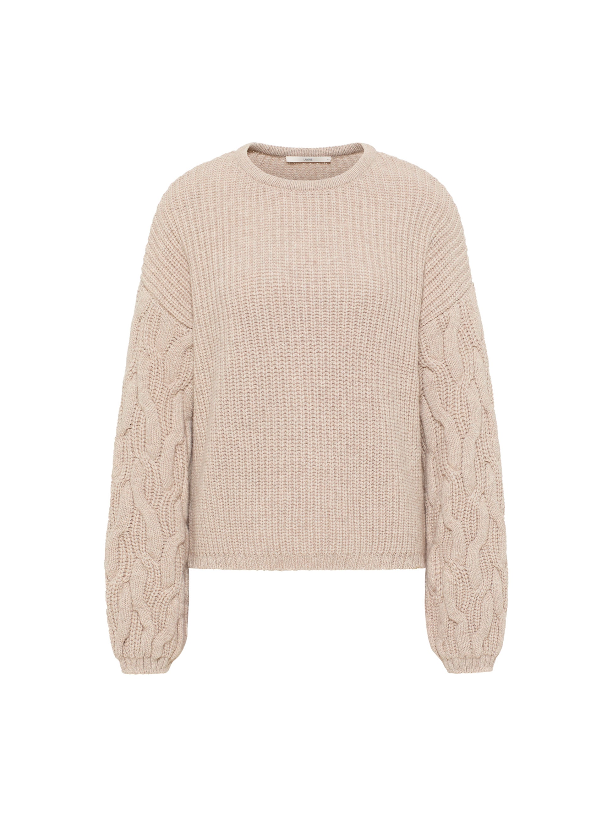 Cable-knit sweater (GOTS)