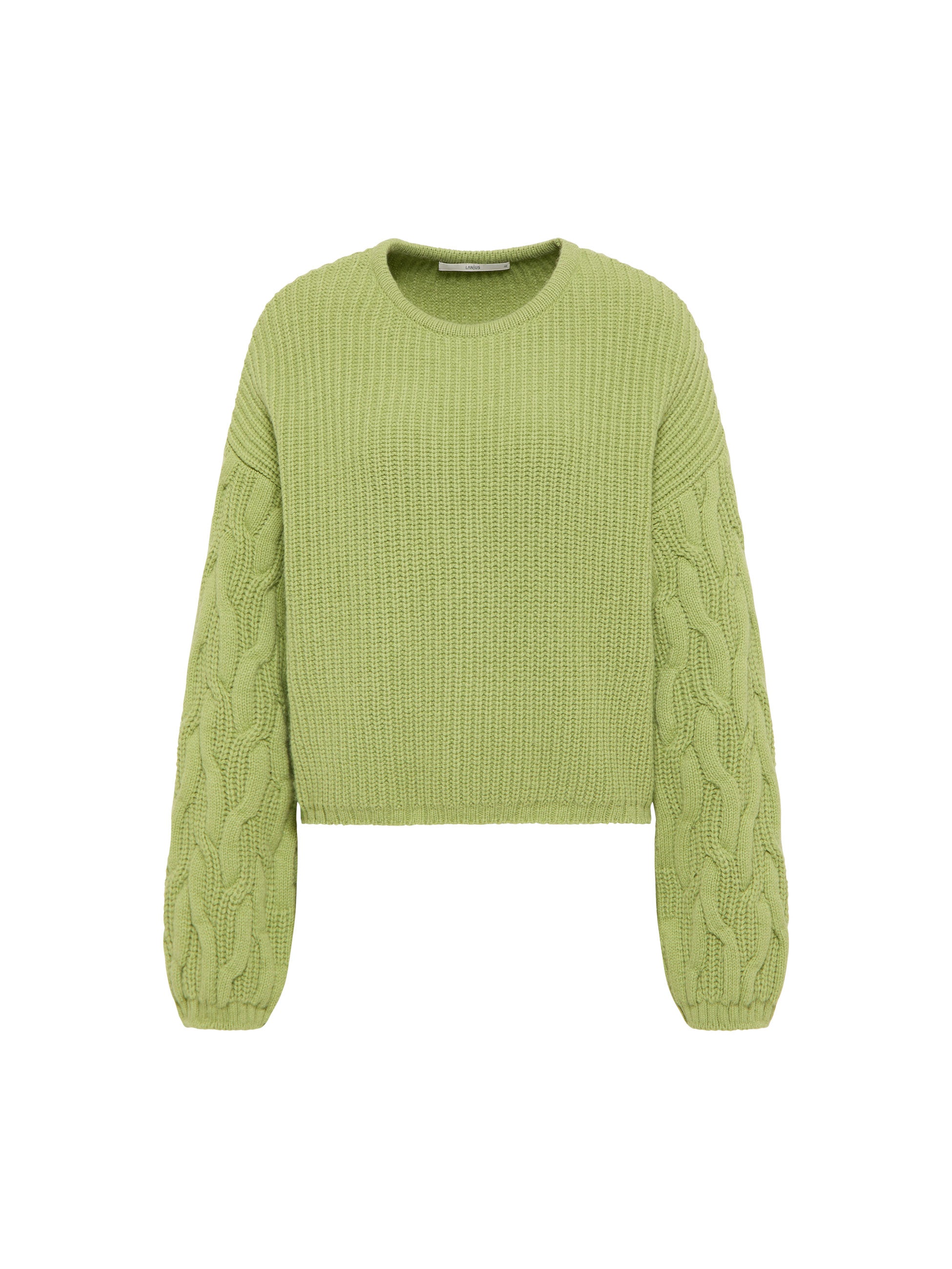 Cable-knit sweater (GOTS)