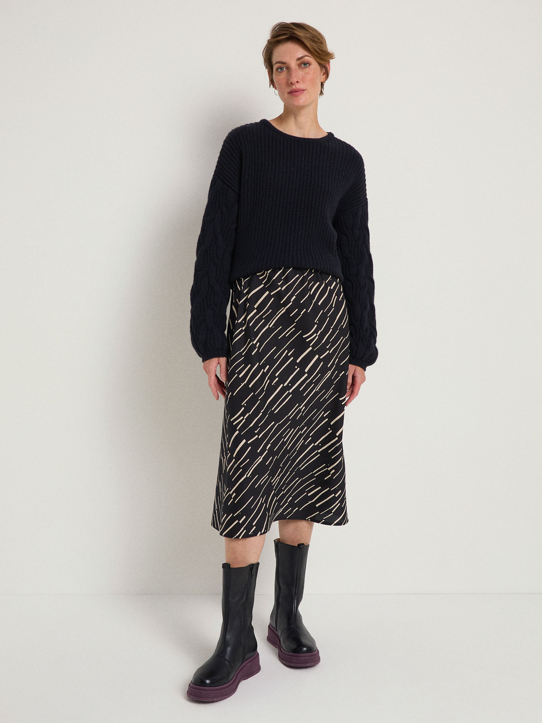 Midi skirt print irregular