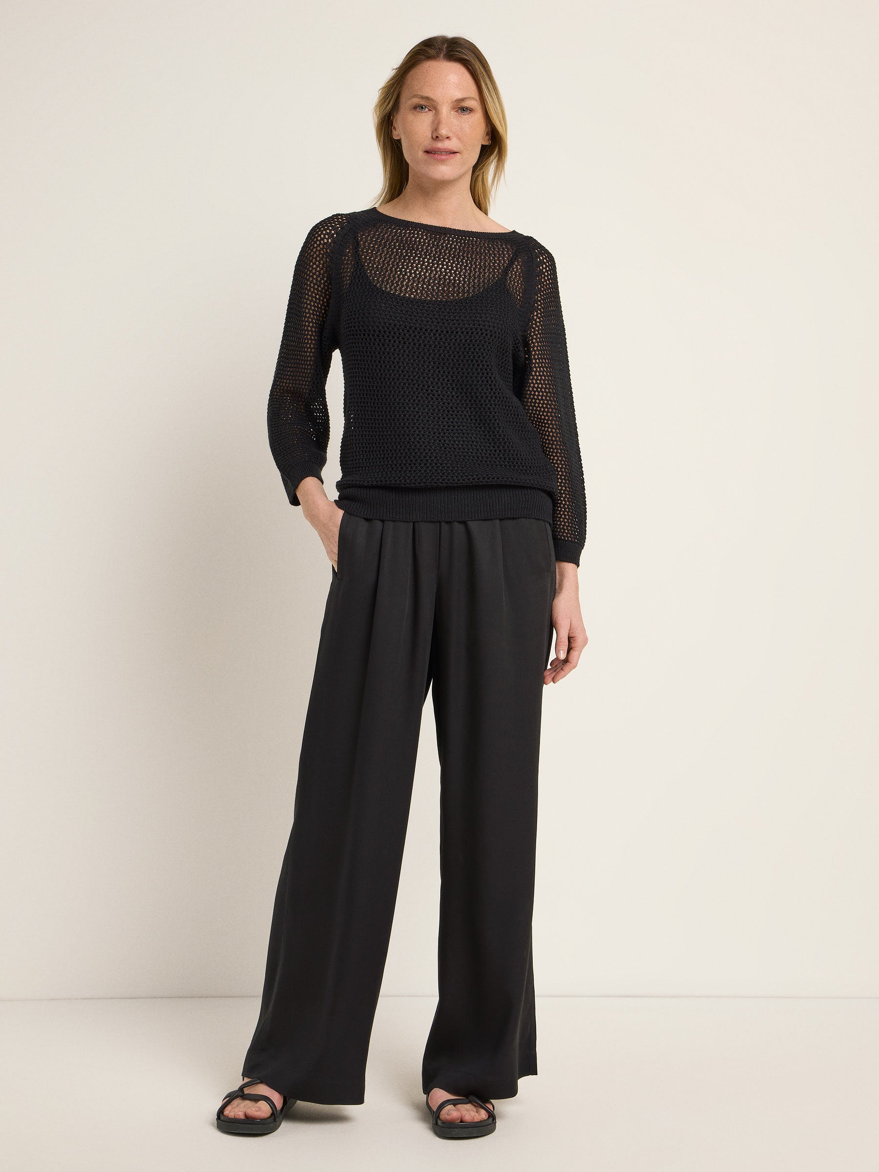 sweater with openwork