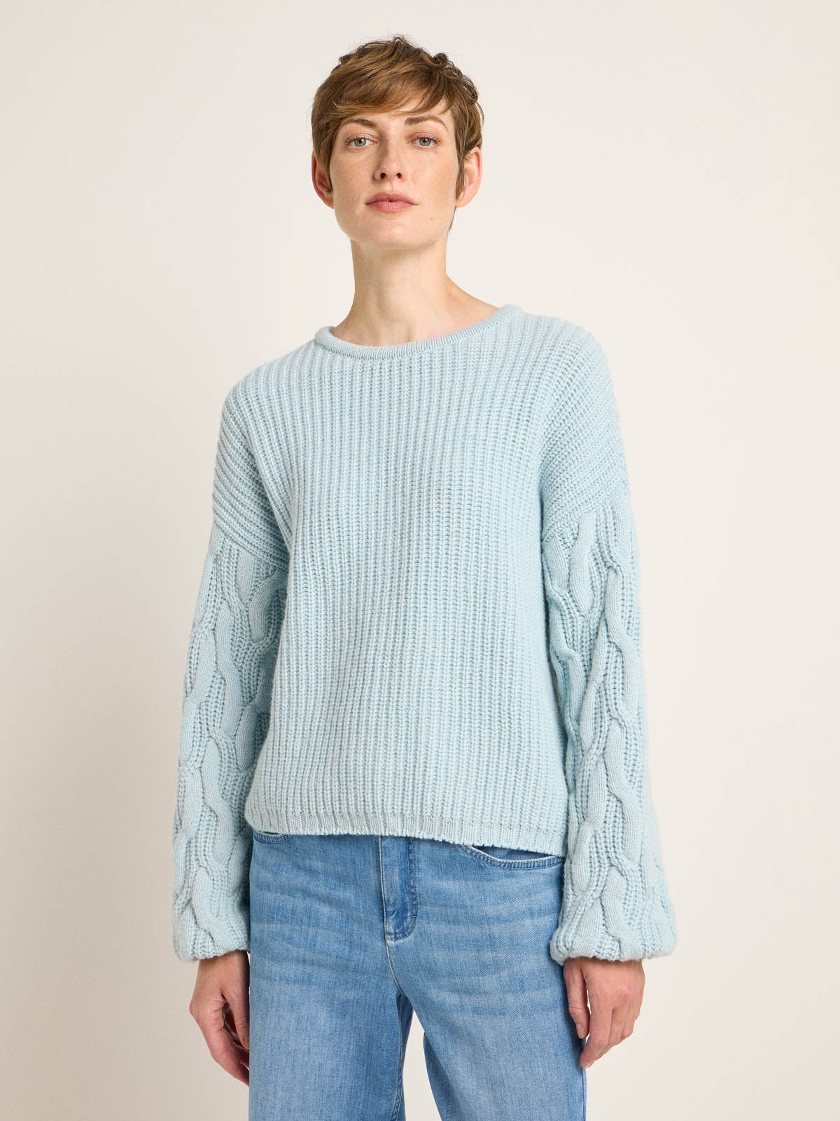 Pullover mit Zopfmuster (GOTS)