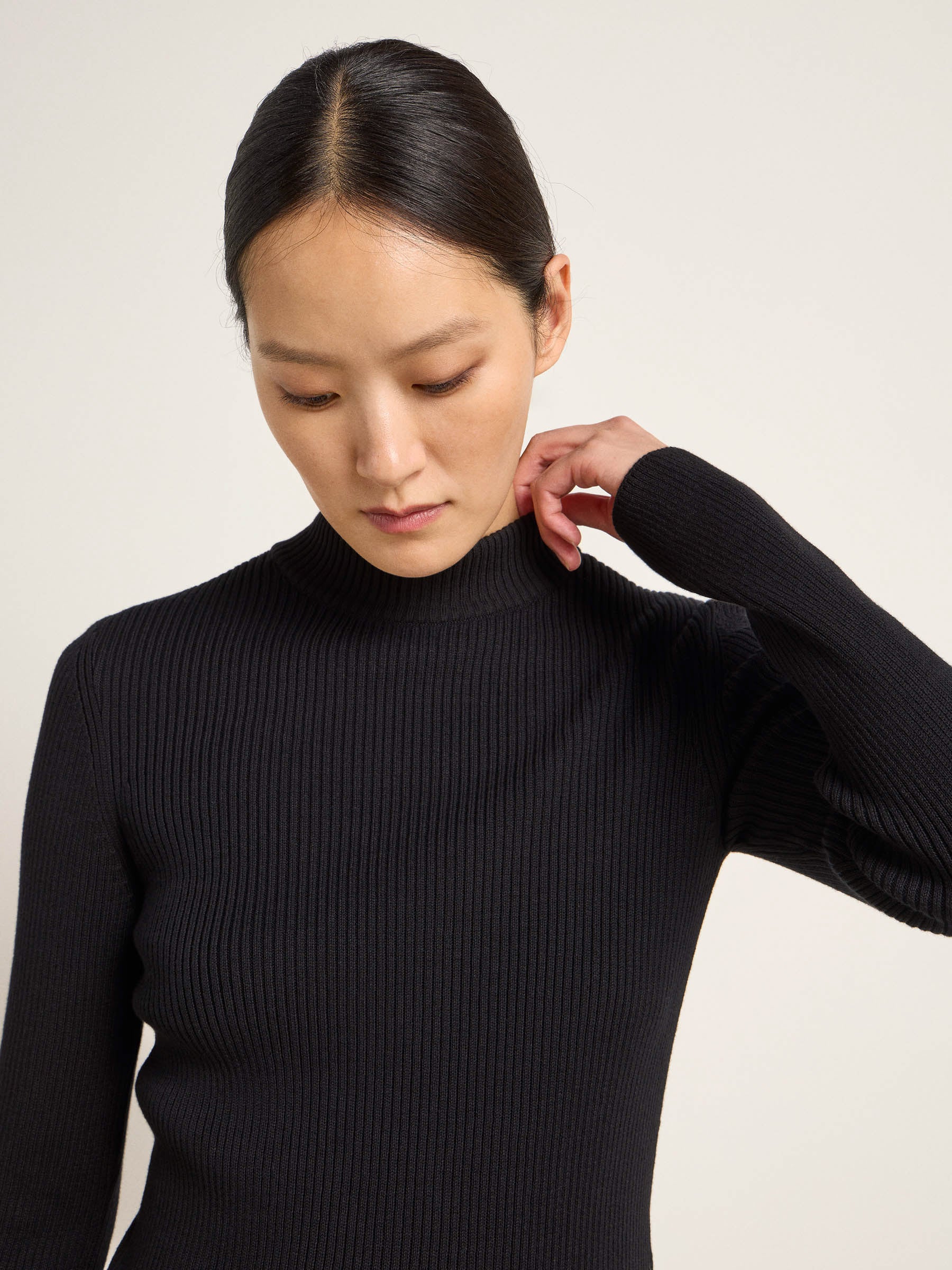 Stehkragenpullover (GOTS)