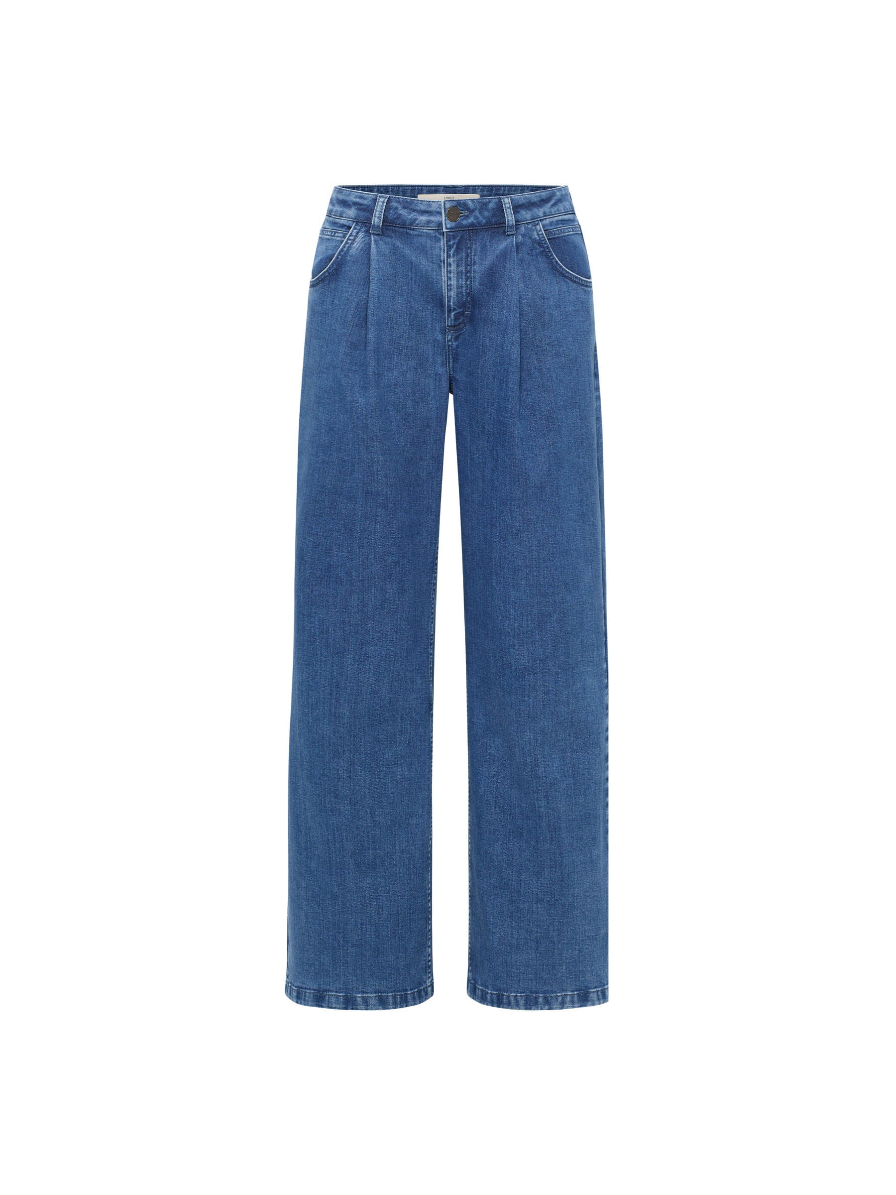 Marlenejeans mit Bundfalte (GOTS)