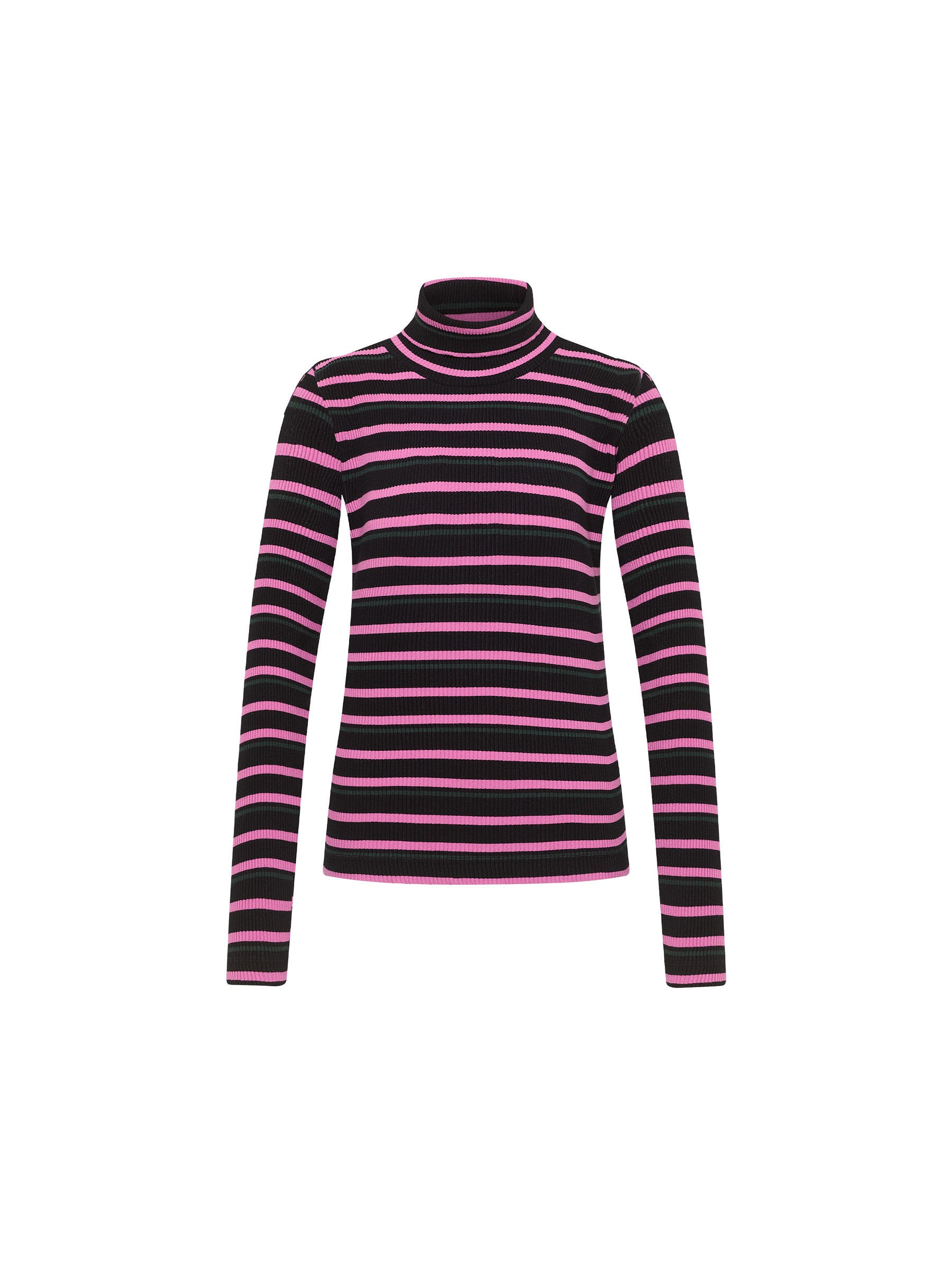 Turtleneck shirt in ribbed look (GOTS)