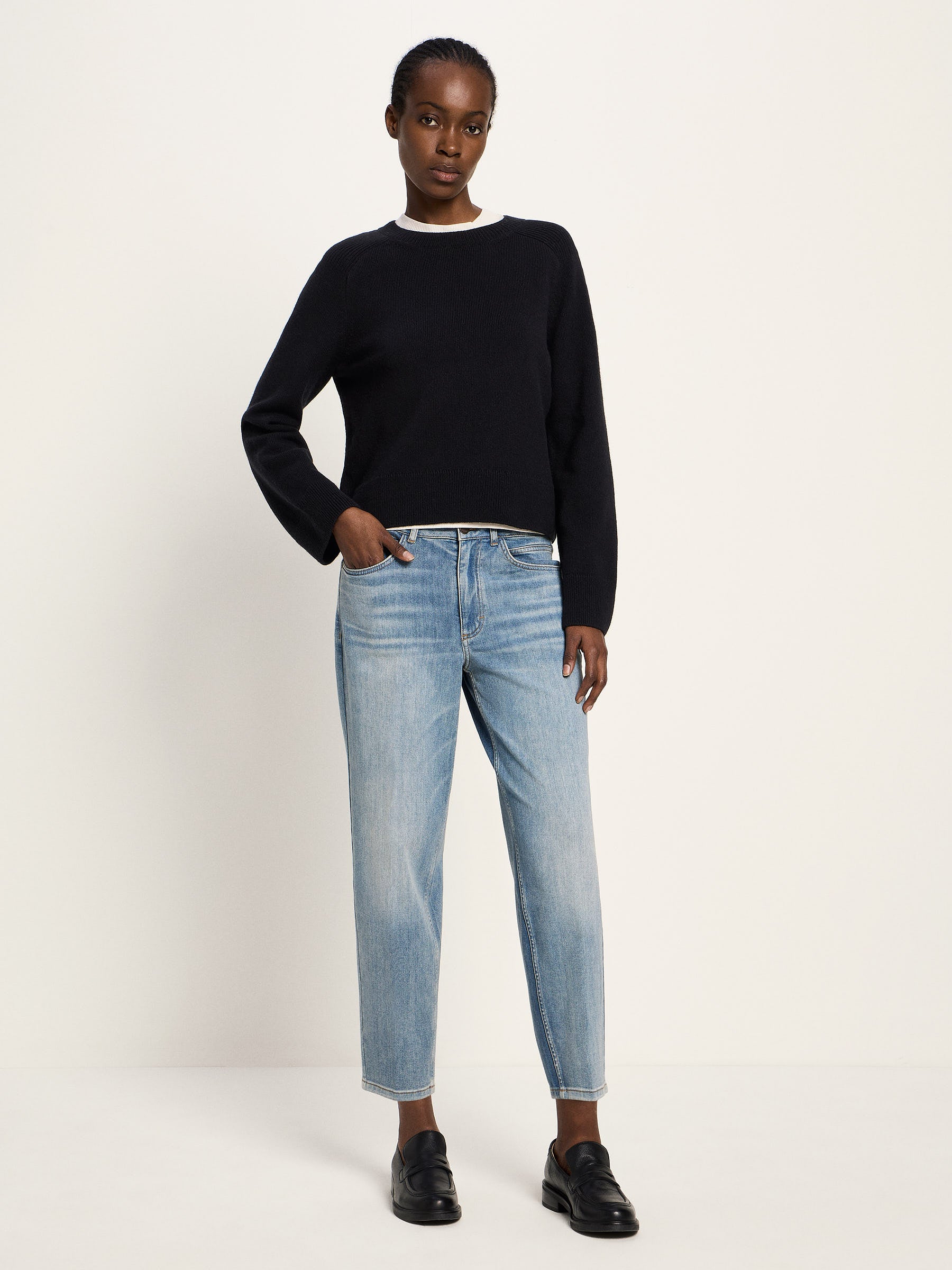 Cropped sweater (GOTS)
