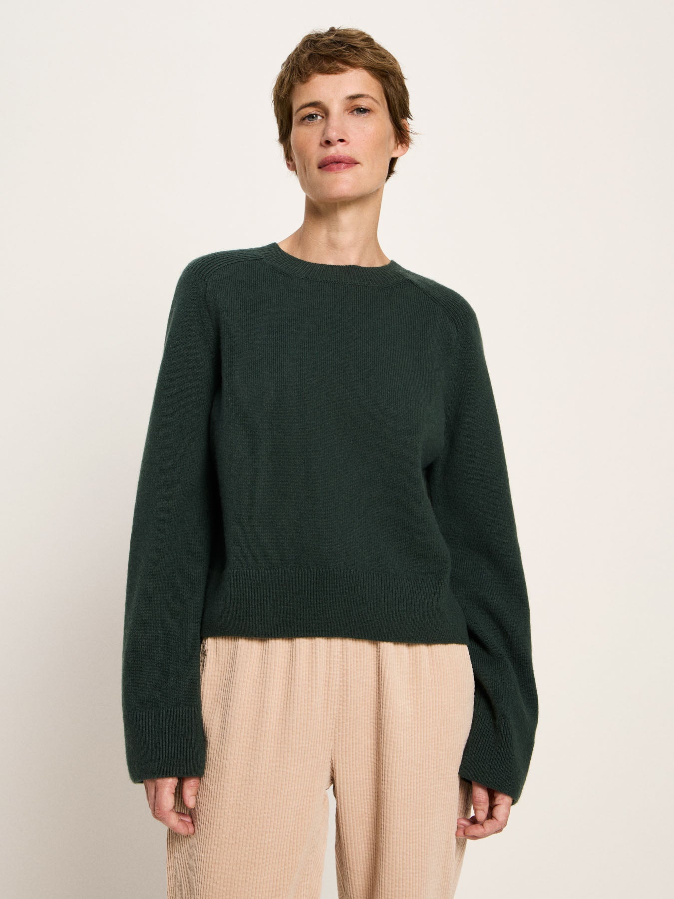 Cropped sweater (GOTS)