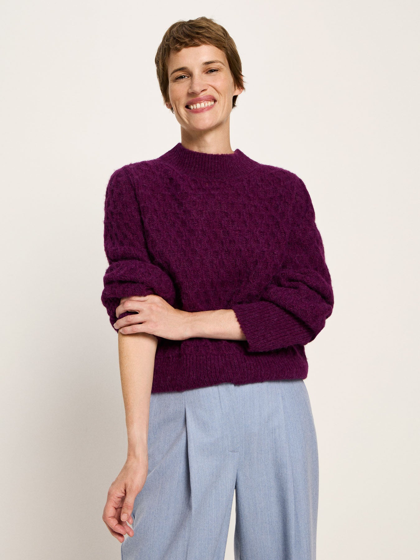 Pullover mit Zopfstrick