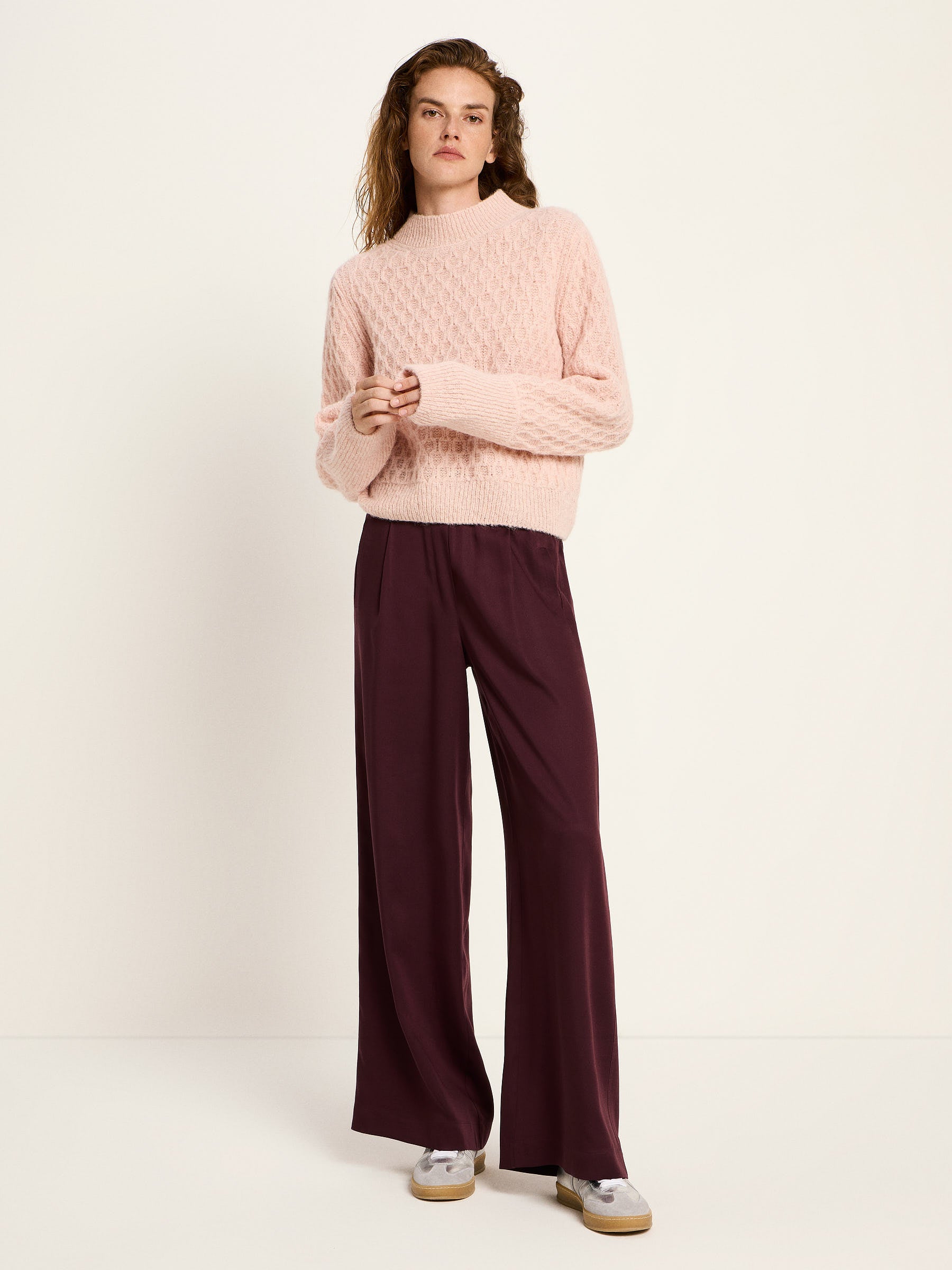 Pullover mit Zopfstrick