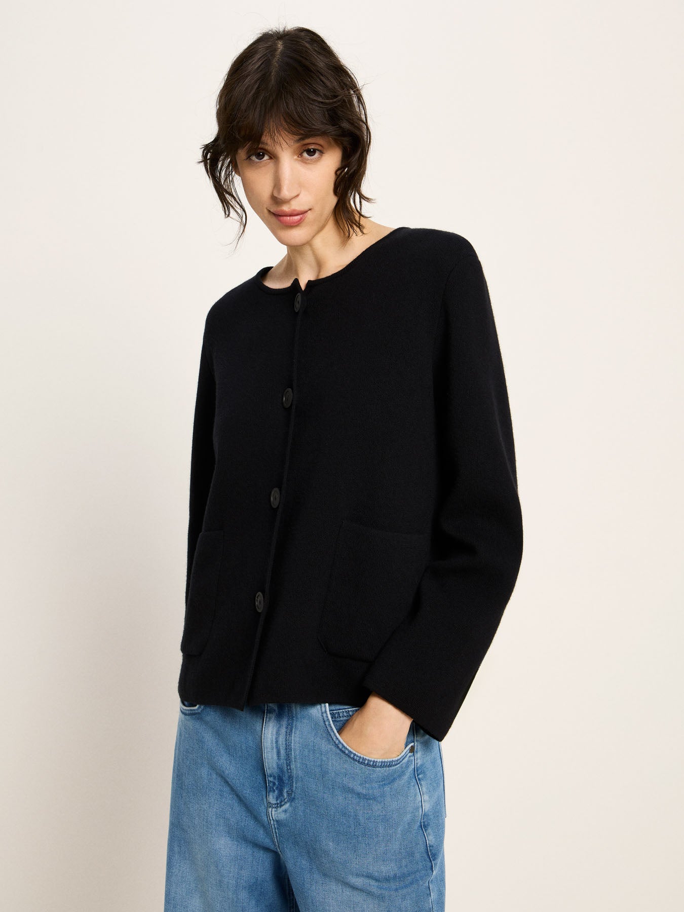 Strickjacke Doubleface (GOTS)