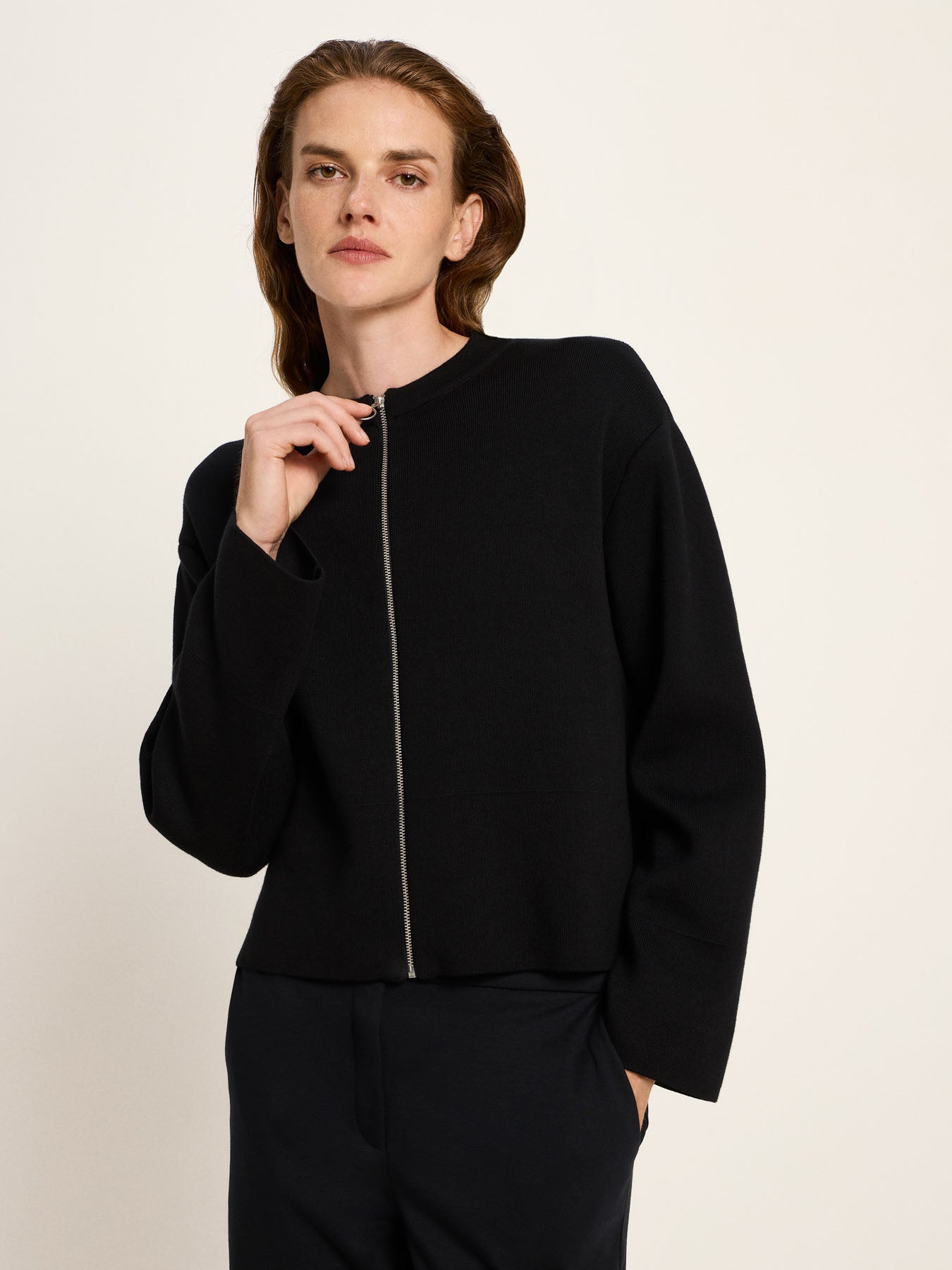 Strickjacke mit Reißverschluss (GOTS)