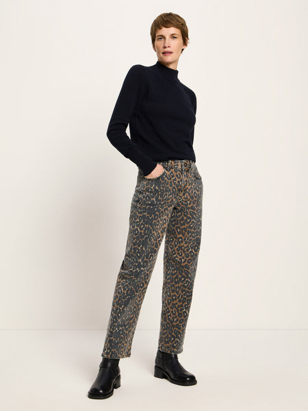 Relaxed jeans with leo print made of organic cotton LANIUS