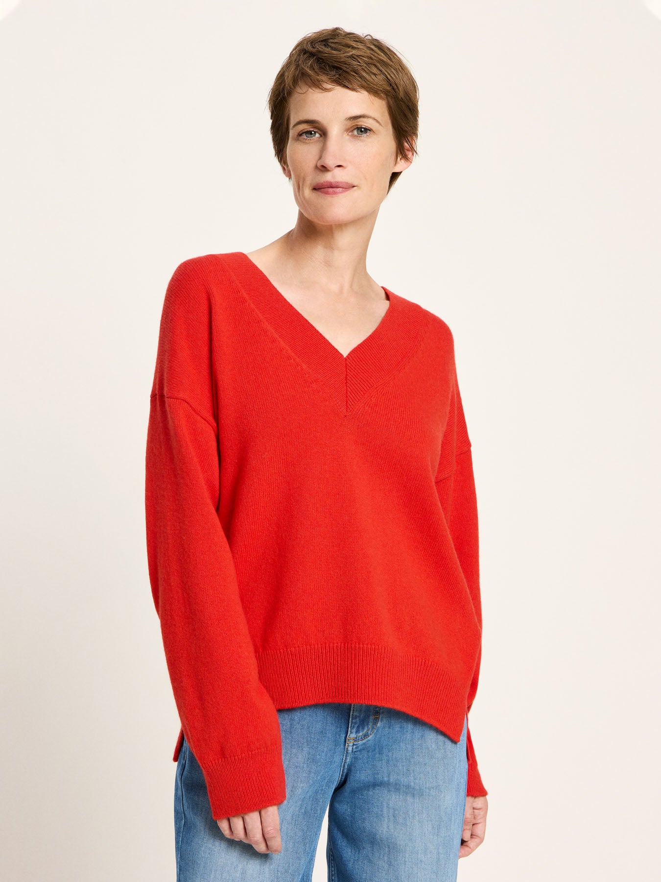V-neck sweater (GOTS)