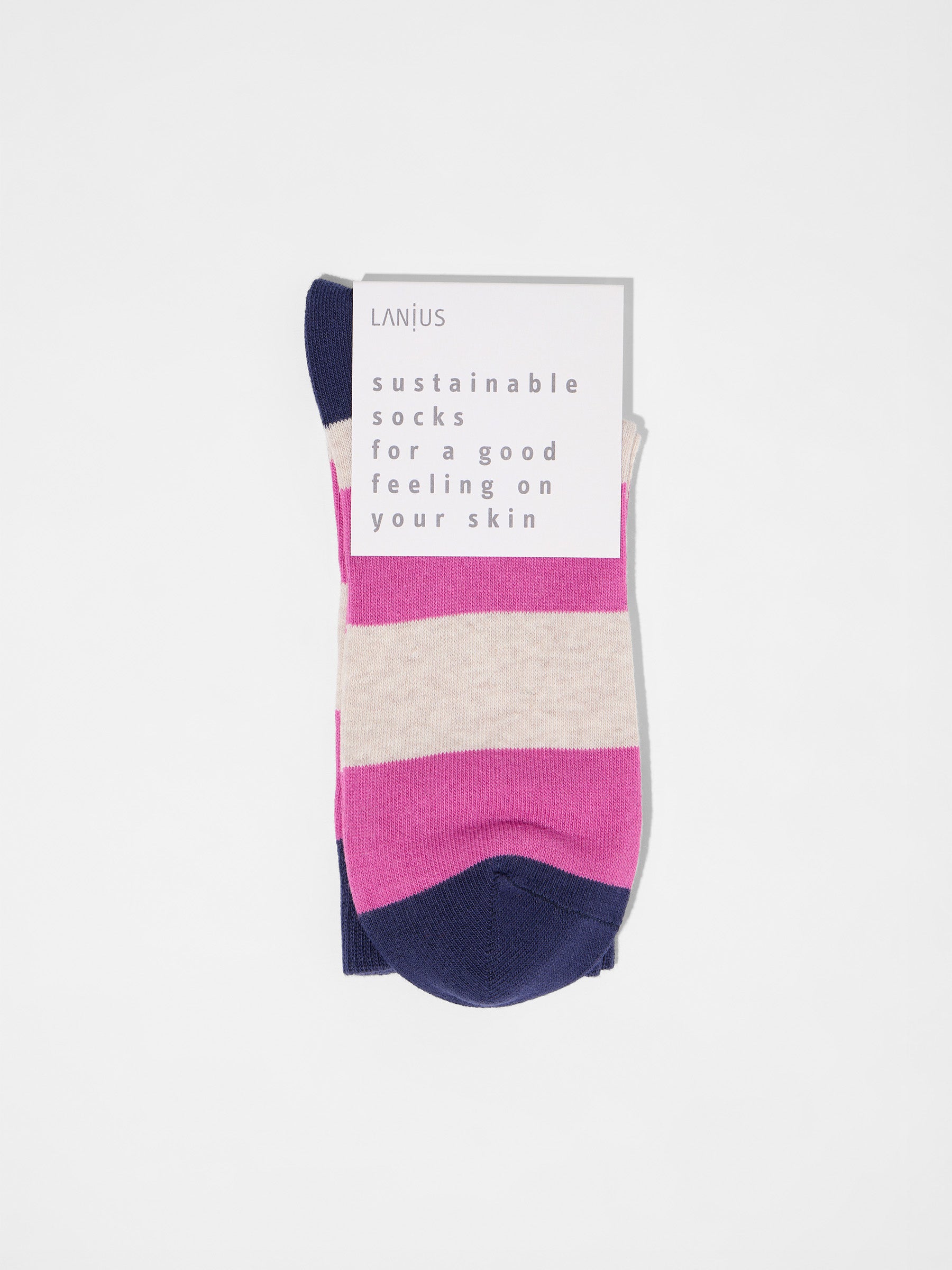 Socken mit Blockstreifen (GOTS)