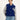 LANIUS Damen Walkjacke aus Bio-Schurwolle und Bio-Bauwolle in blue violet - Frontansicht