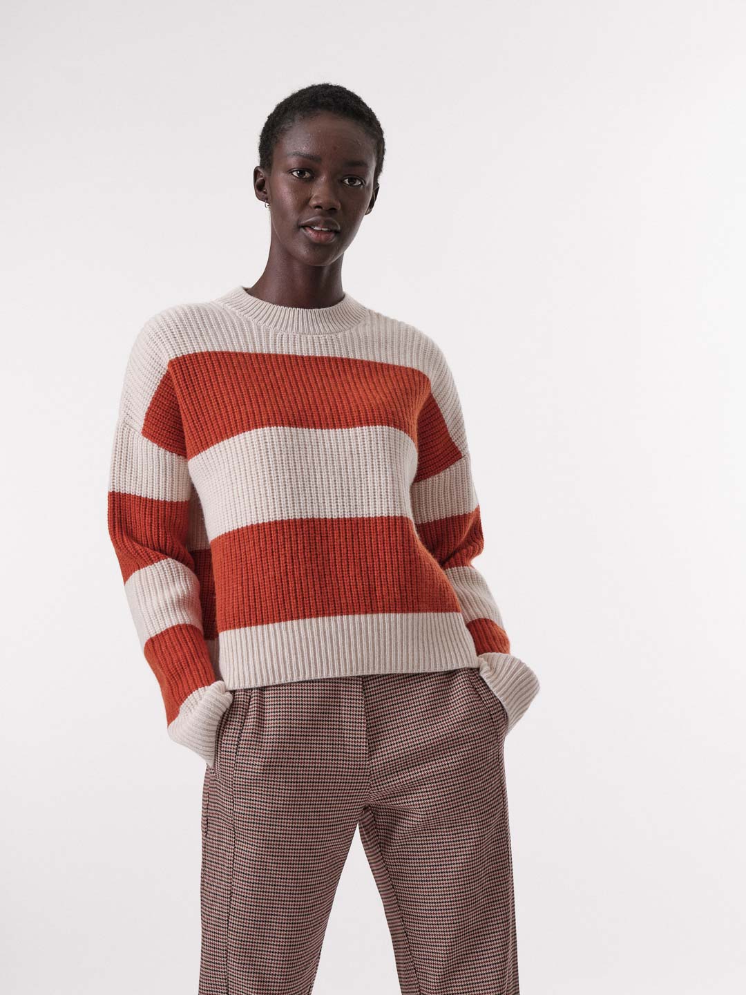Block stripe sweater