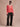LANIUS Sweatshirt mit Polokragen OCS in hellem rot und mit Knopfleiste