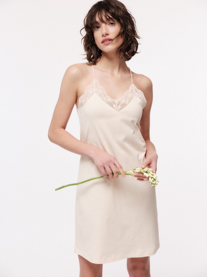 Organic cotton lingerie dress