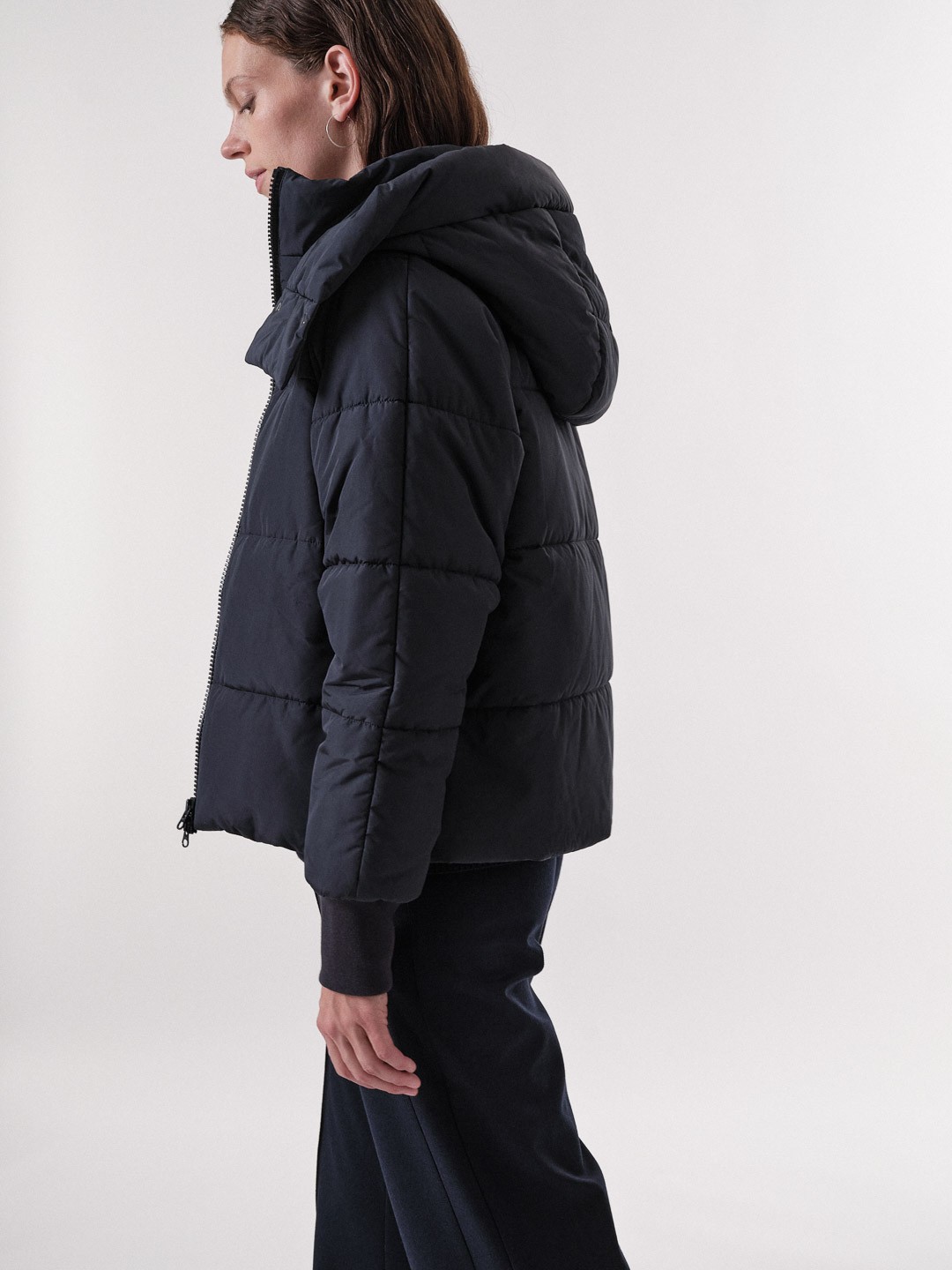 Padded recycled polyester jacket -atlantic
