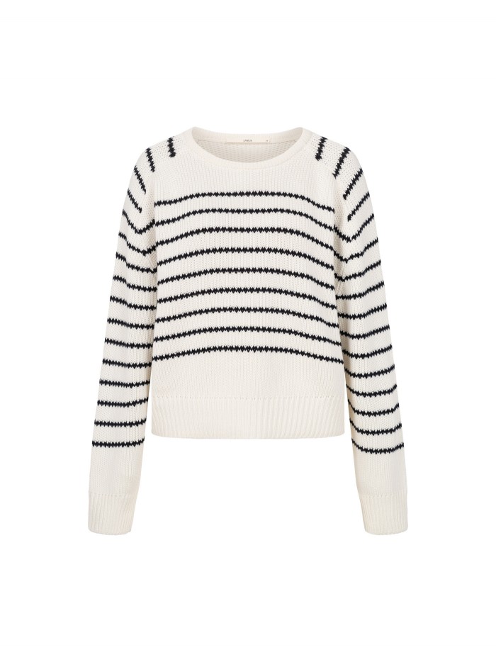 Sweater with stripes in organic cotton