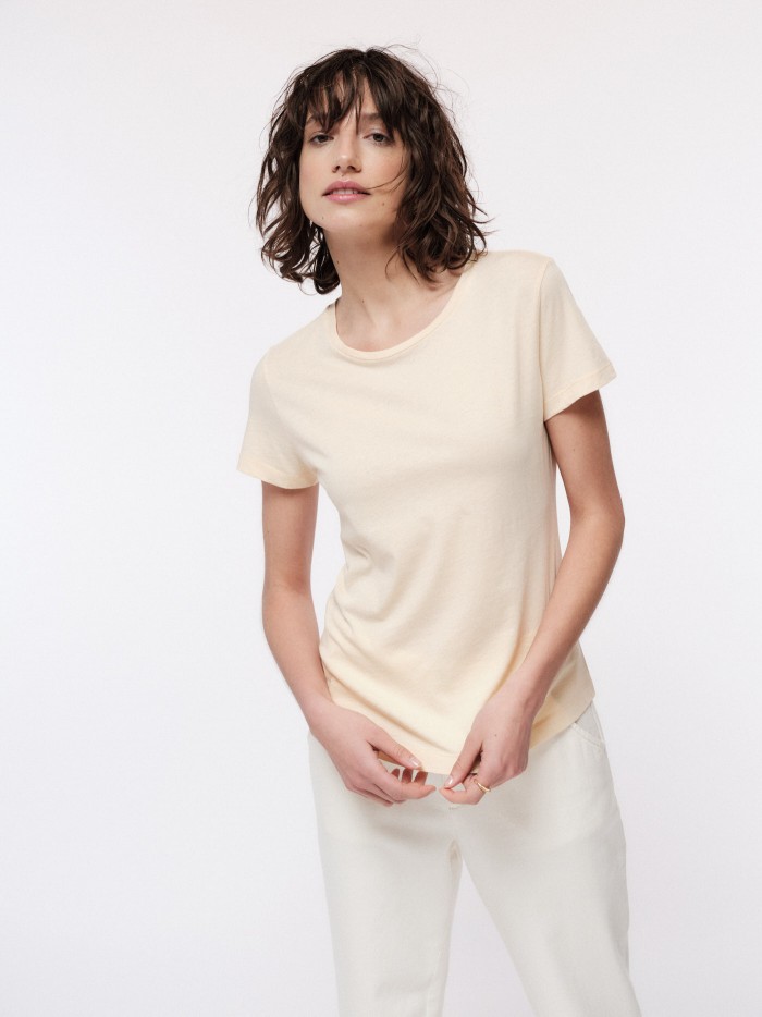 Organic cotton round neck T-shirt