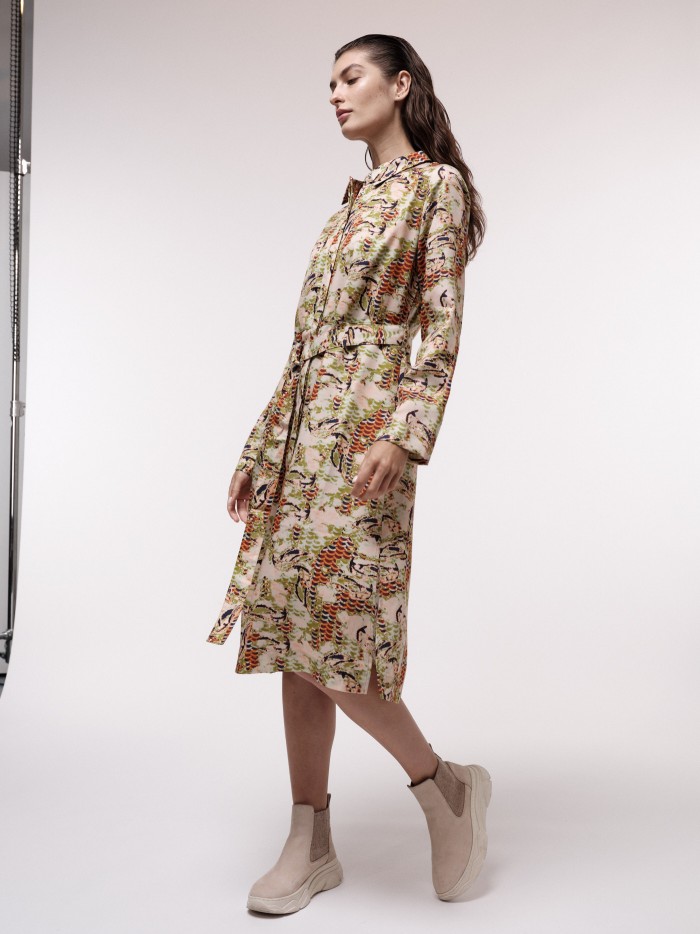 Shirt dress with print made of Lyocell (TENCEL™)