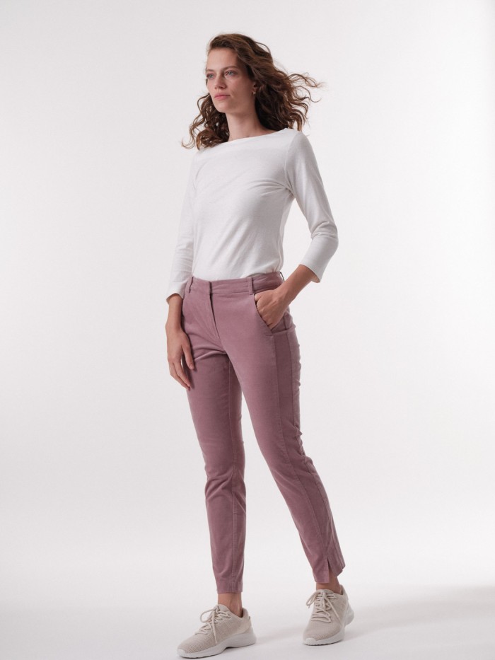 Organic cotton velvet pants