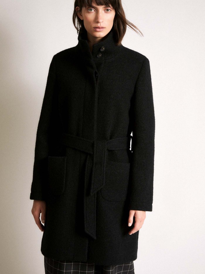 Woolen coat with belt