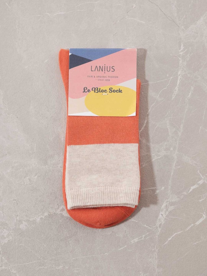 Socken aus Bio-Baumwolle -rose-mel.-orange