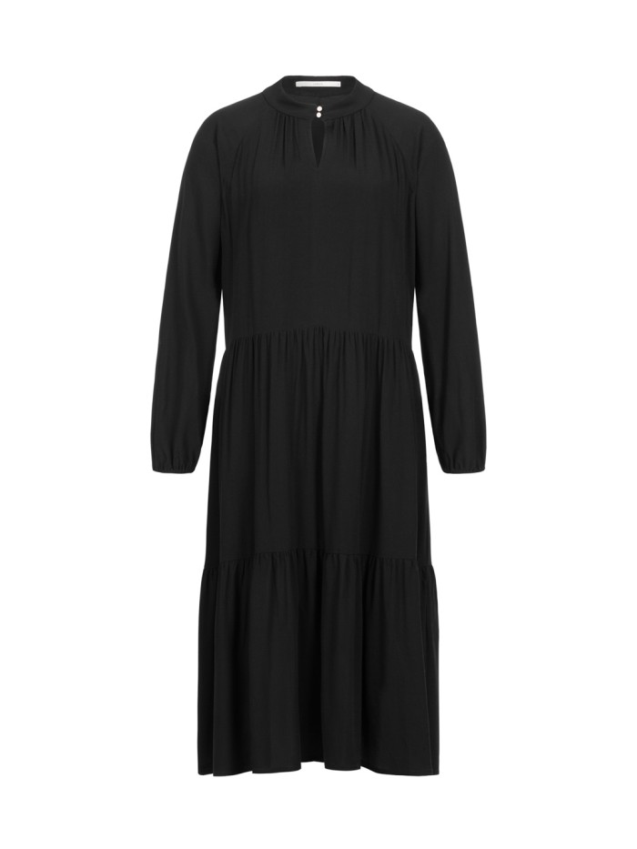 Vegan maxi dress made of LENZING™ ECOVERO™ - black
