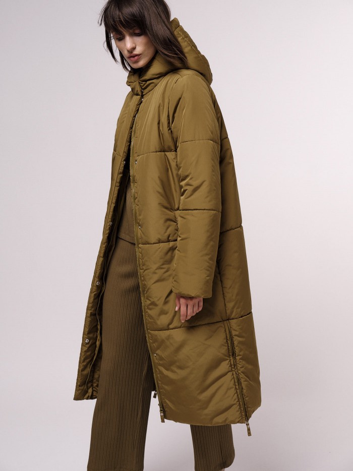 Recycled polyester padded coat
