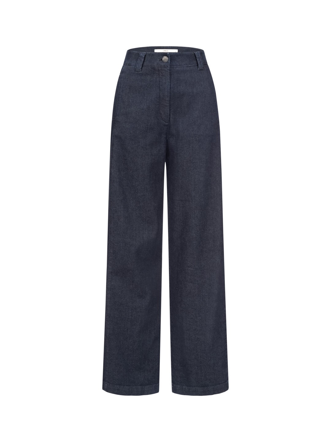 High-waisted Marlene jeans made from organic cotton - dark blue denim