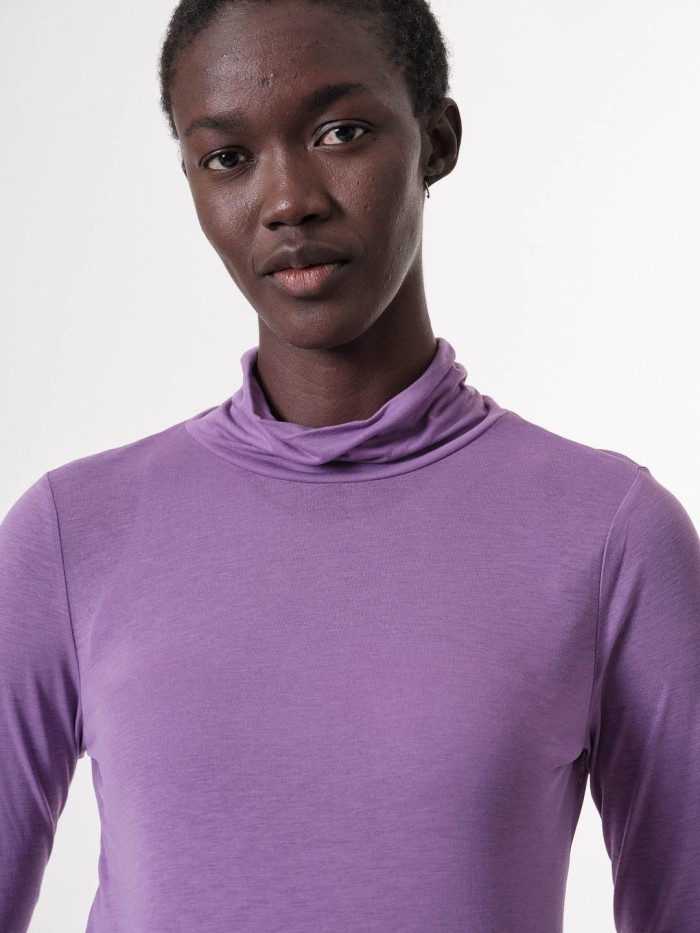 TENCEL™ turtleneck shirt with SEACELL™ - orchid