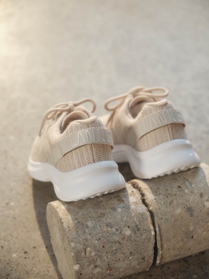 Fair sneaker made with organic wool - cream