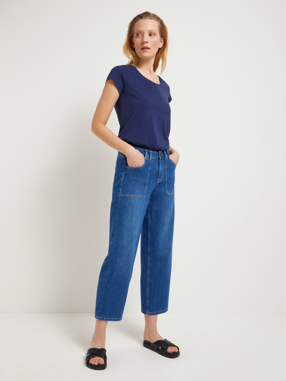 Relaxed Jeans aus Bio-Baumwolle - mid blue denim