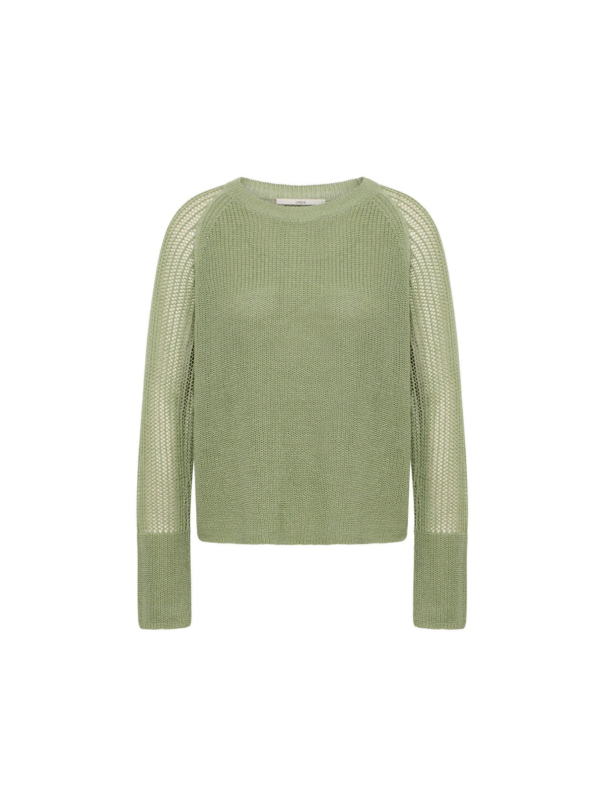 Organic cotton & linen sweater - wasabi
