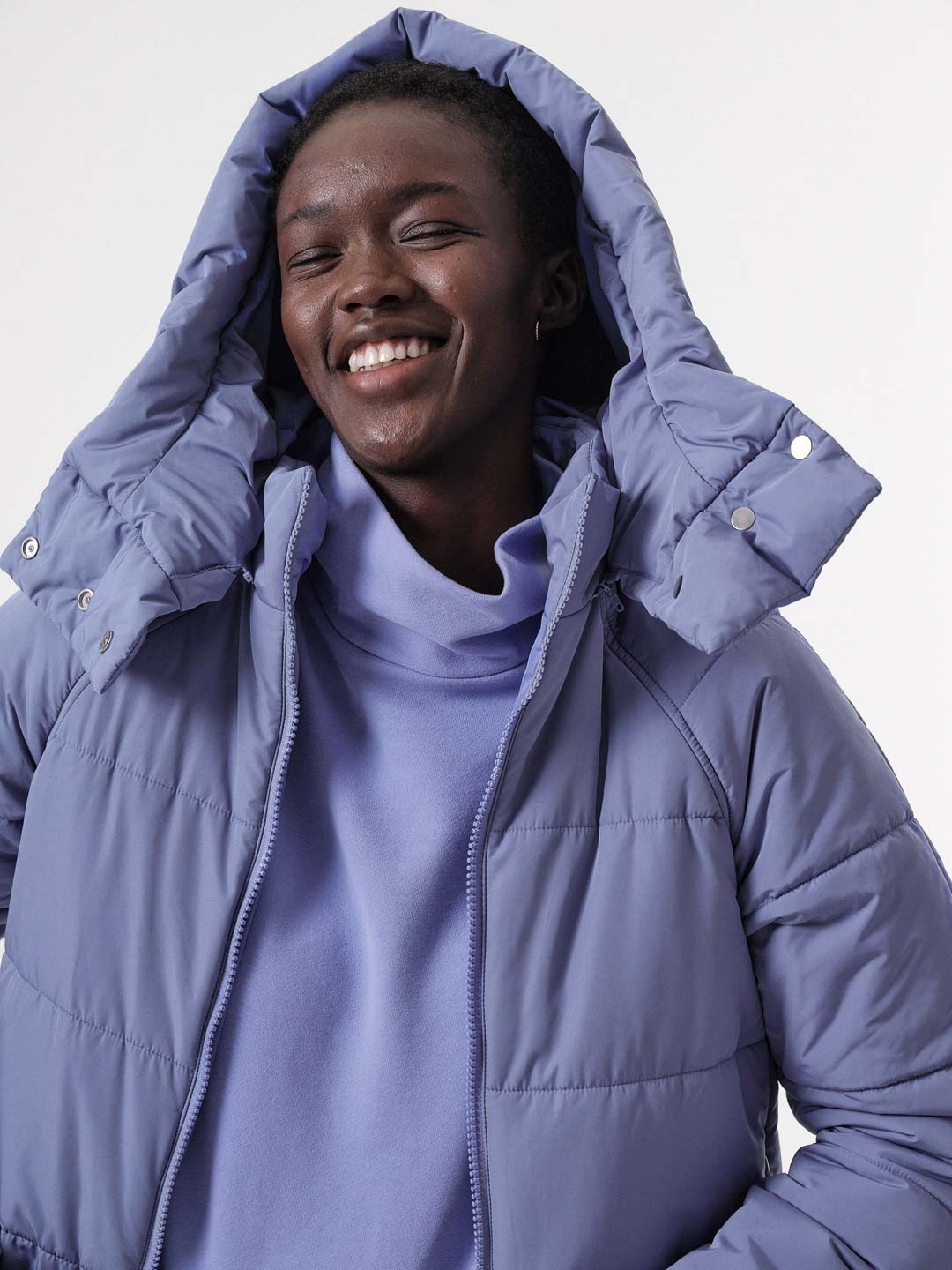 Wattierte Jacke aus recyceltem Polyester -bright lavender