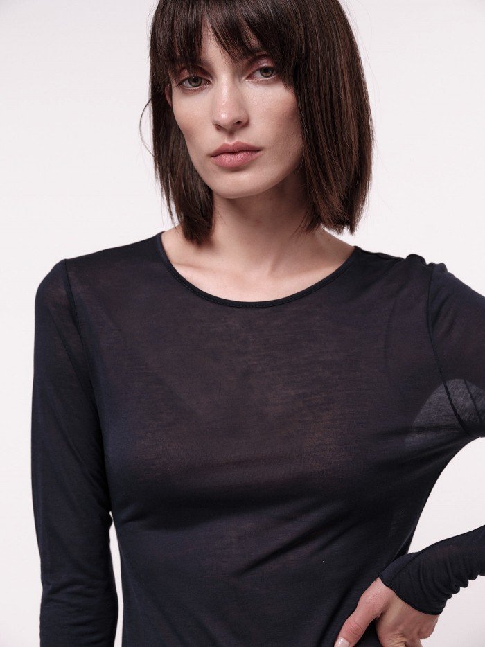 long-sleeved shirt made of TENCEL™ Lyocell with SEACELL™
