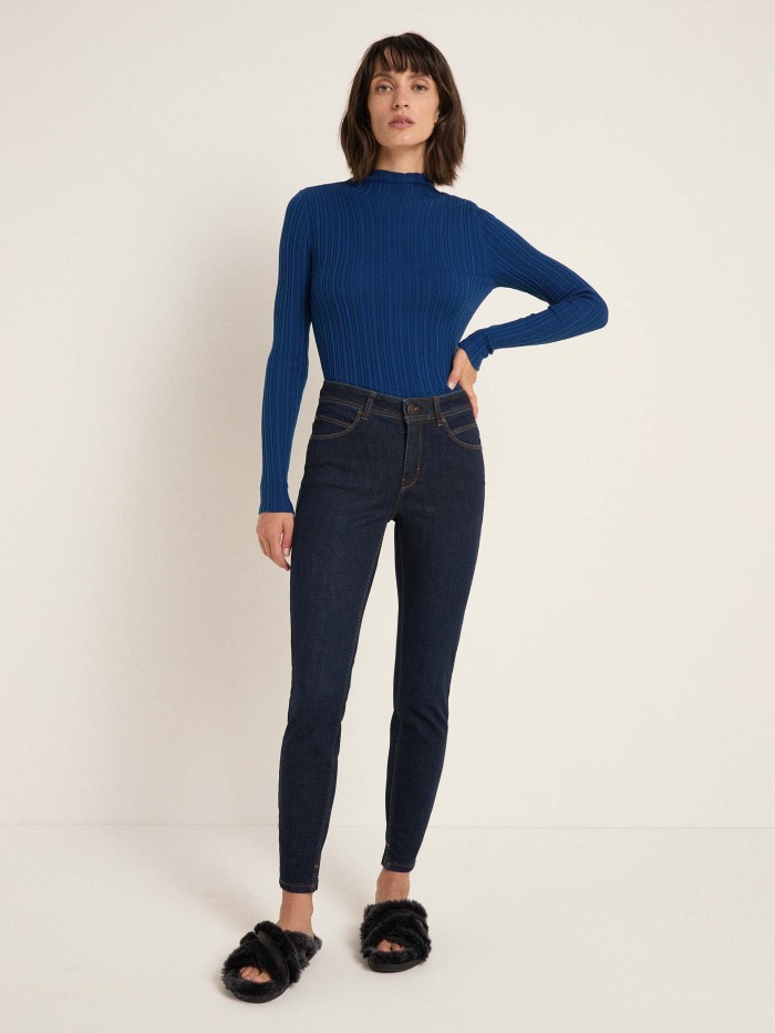 High-Waist-Jeans Bio-Baumwolle