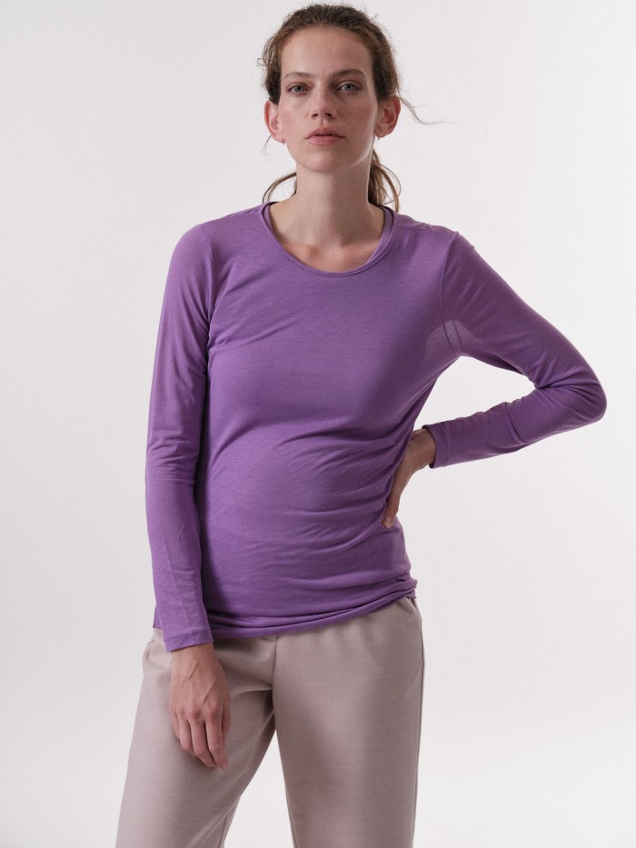 Longsleeve made of organic tencel & seacell - orchid