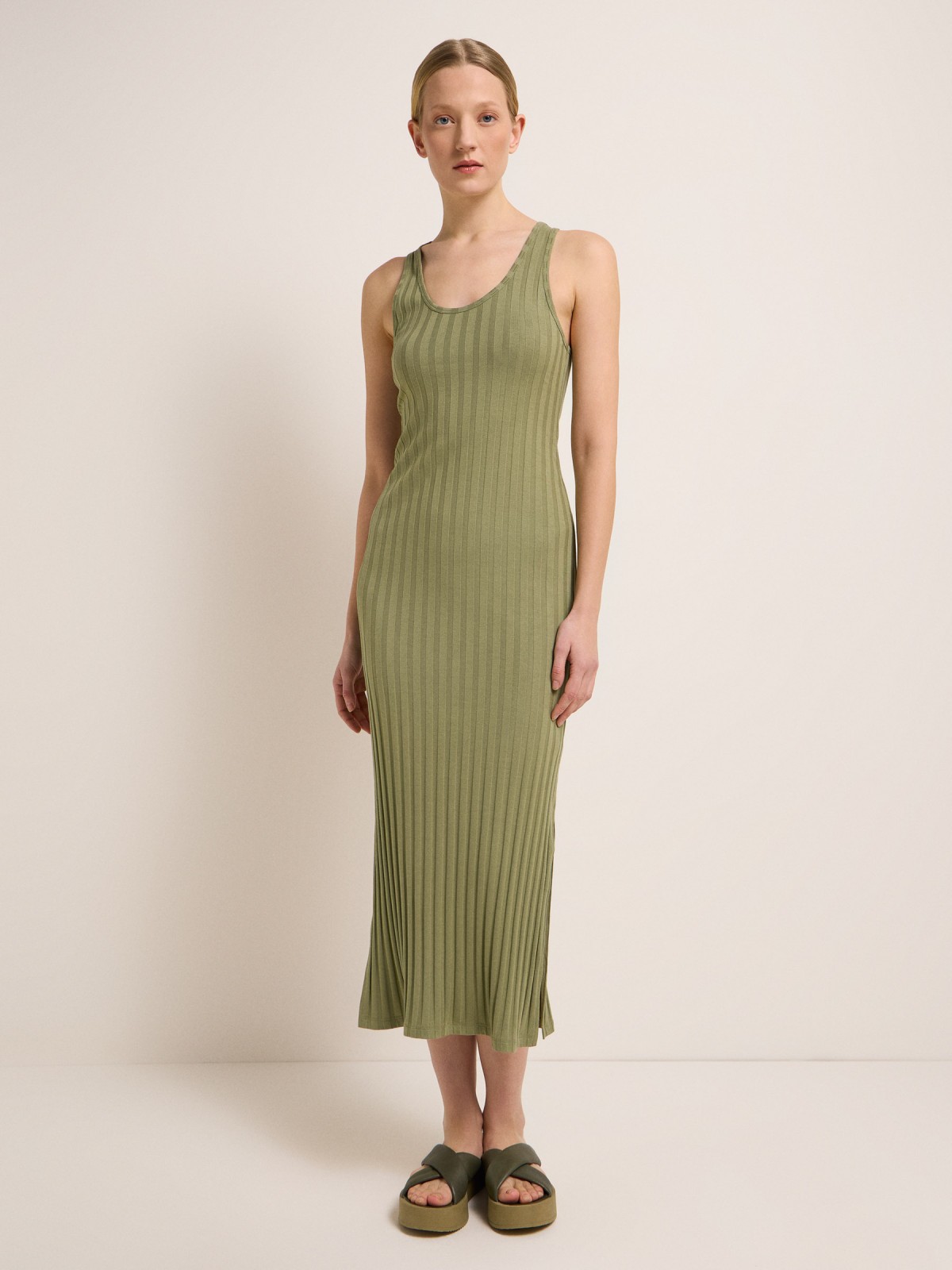 Maxi dress made from TENCEL™ & organic cotton - tea leaf