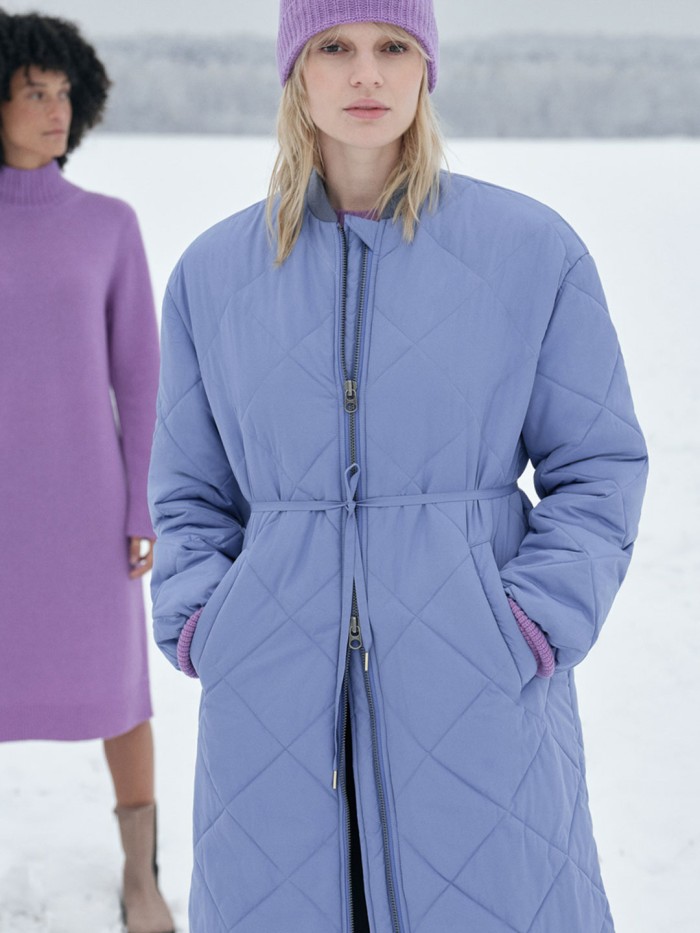 Leicht Wattierter Mantel aus recyceltem Polyester- bright lavender