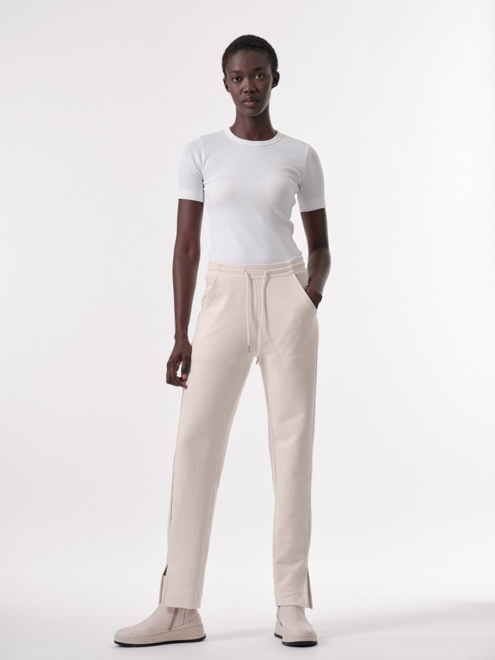 Sweatpants for woman made of organic cotton - natural