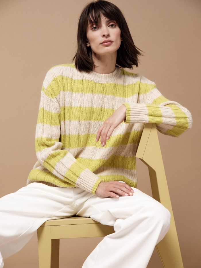 Sweater with block stripes
