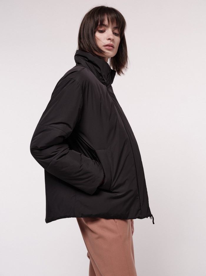 Short padded jacket made from recycled polyester