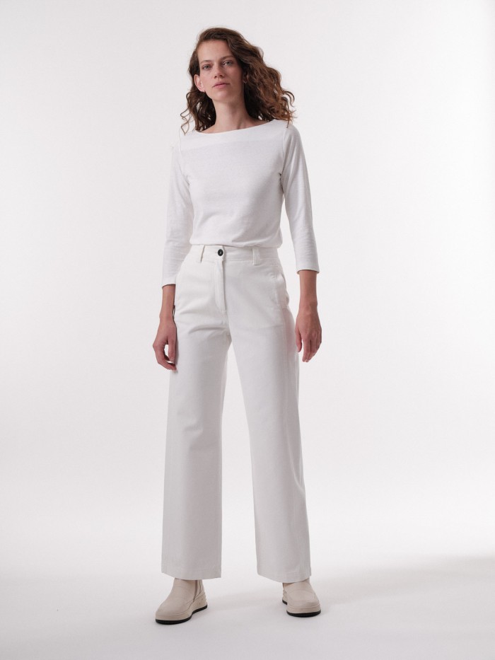 High-waist Marlene pants made of organic cotton