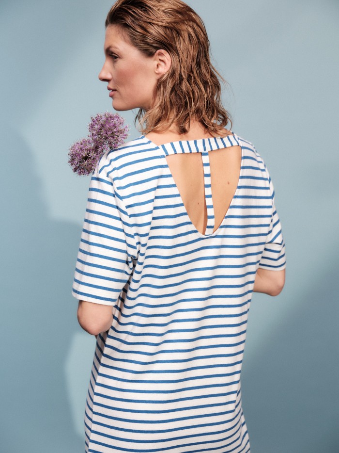 Organic cotton stripe dress